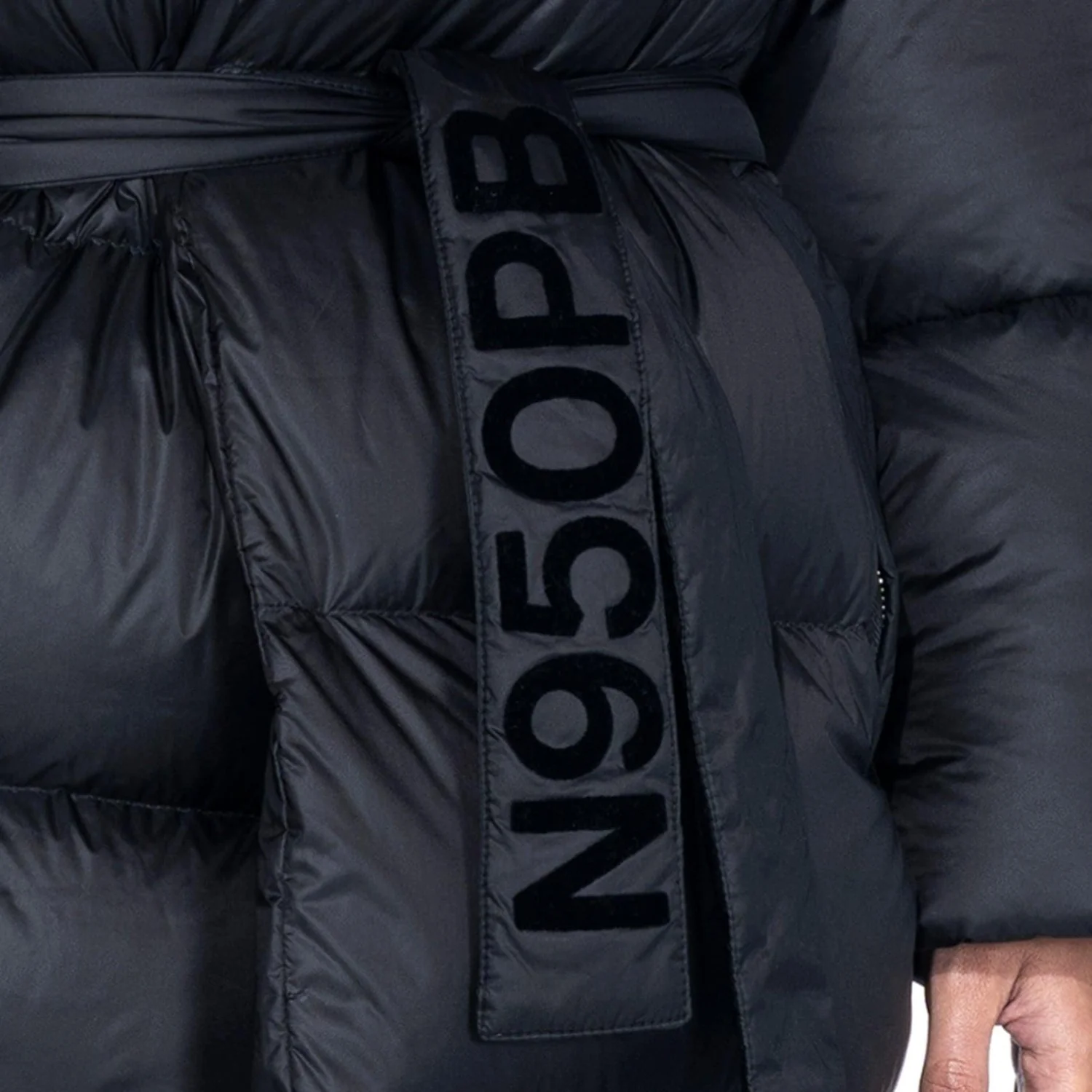 Playboy Belted Long Puffer Jacket - Image 12