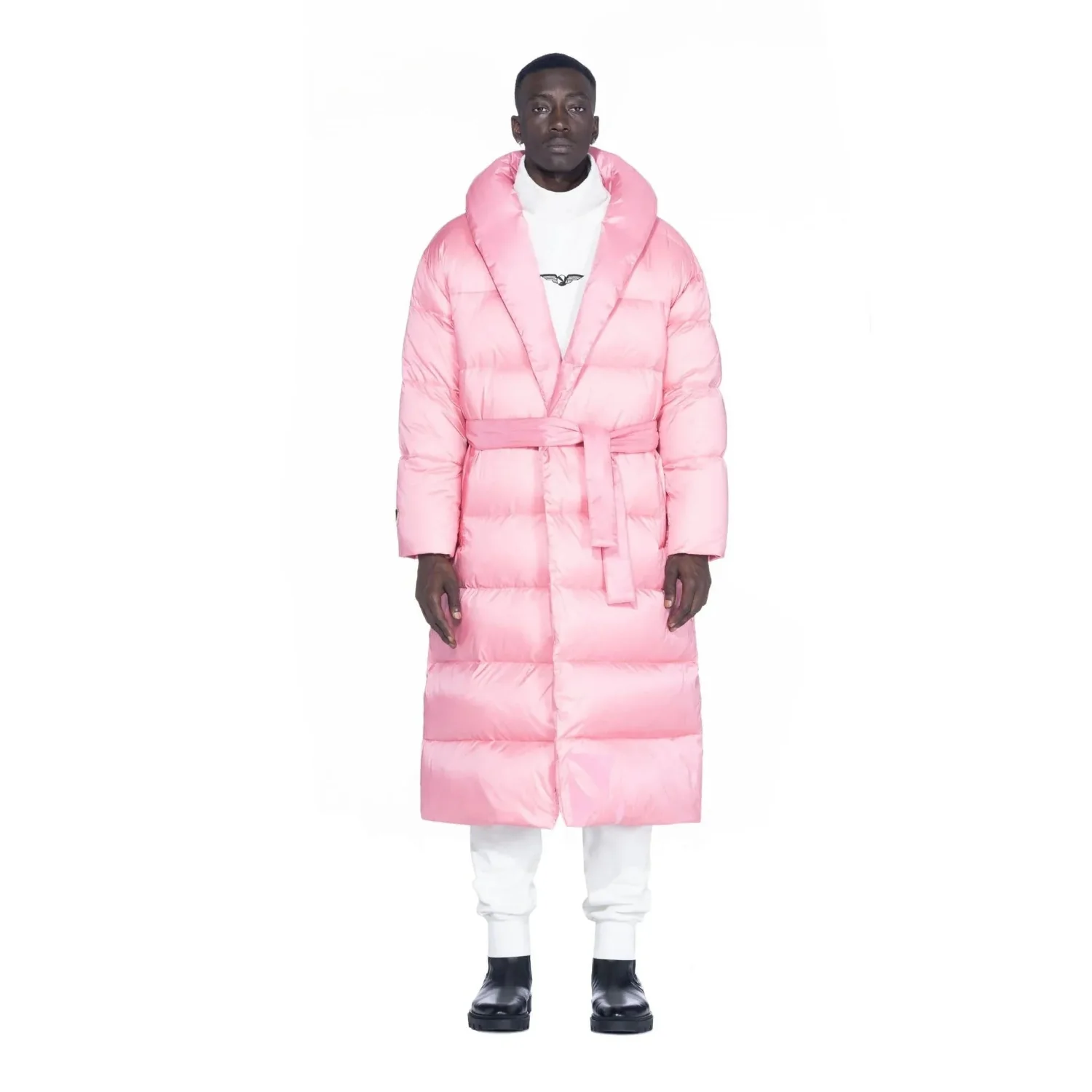 Playboy Belted Long Puffer Jacket - Image 6