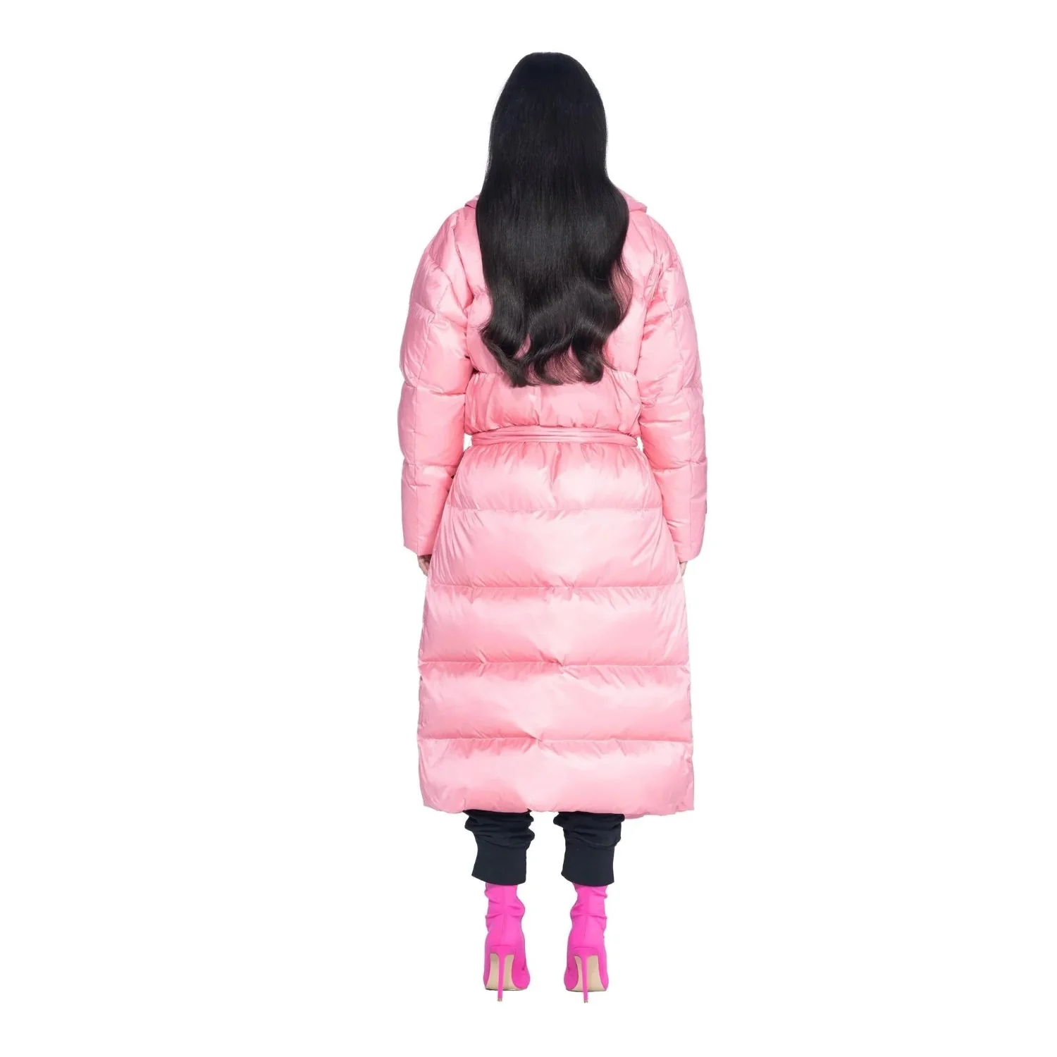 Playboy Belted Long Puffer Jacket - Image 8