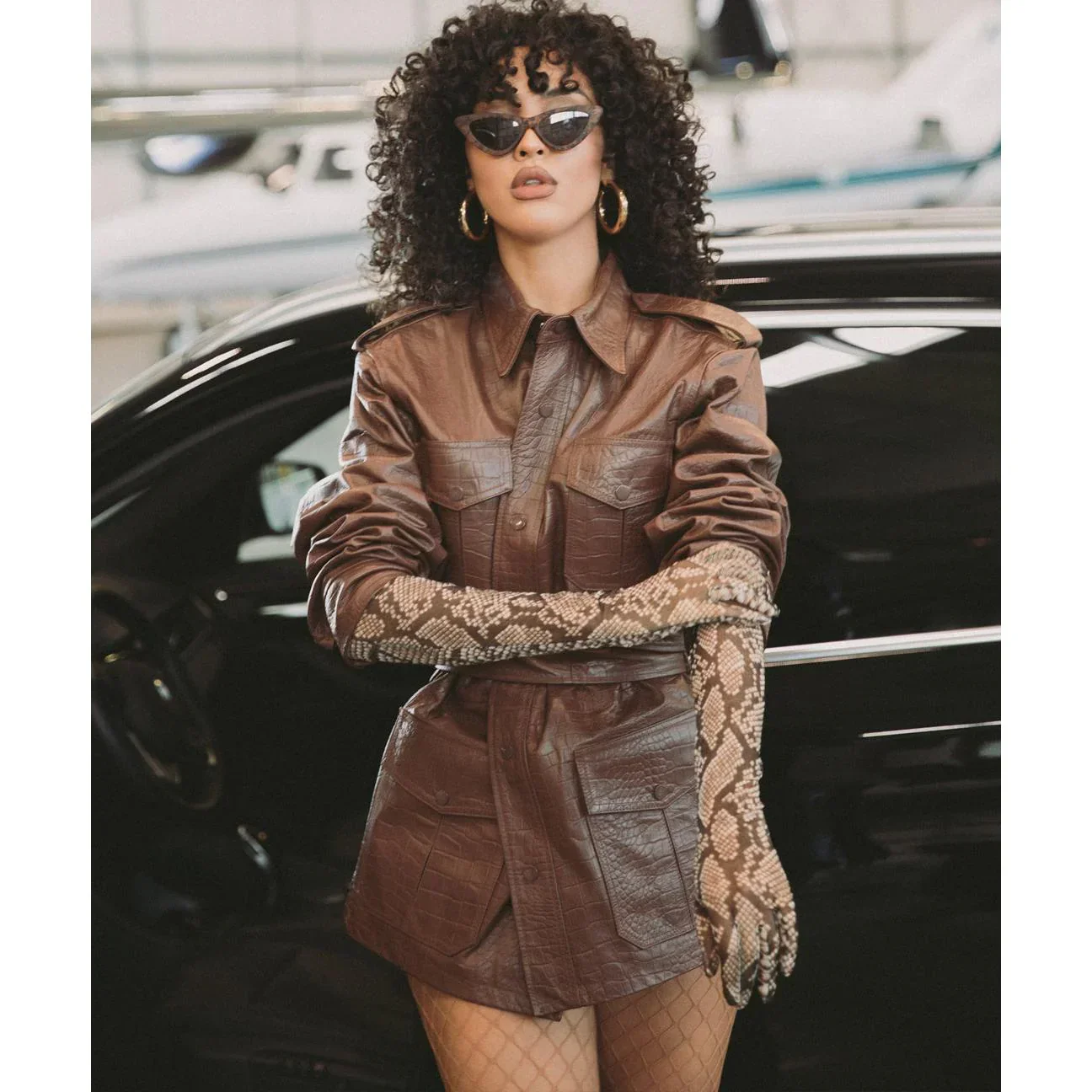 Playboy Crocodile Leather Safari Jacket - Image 3