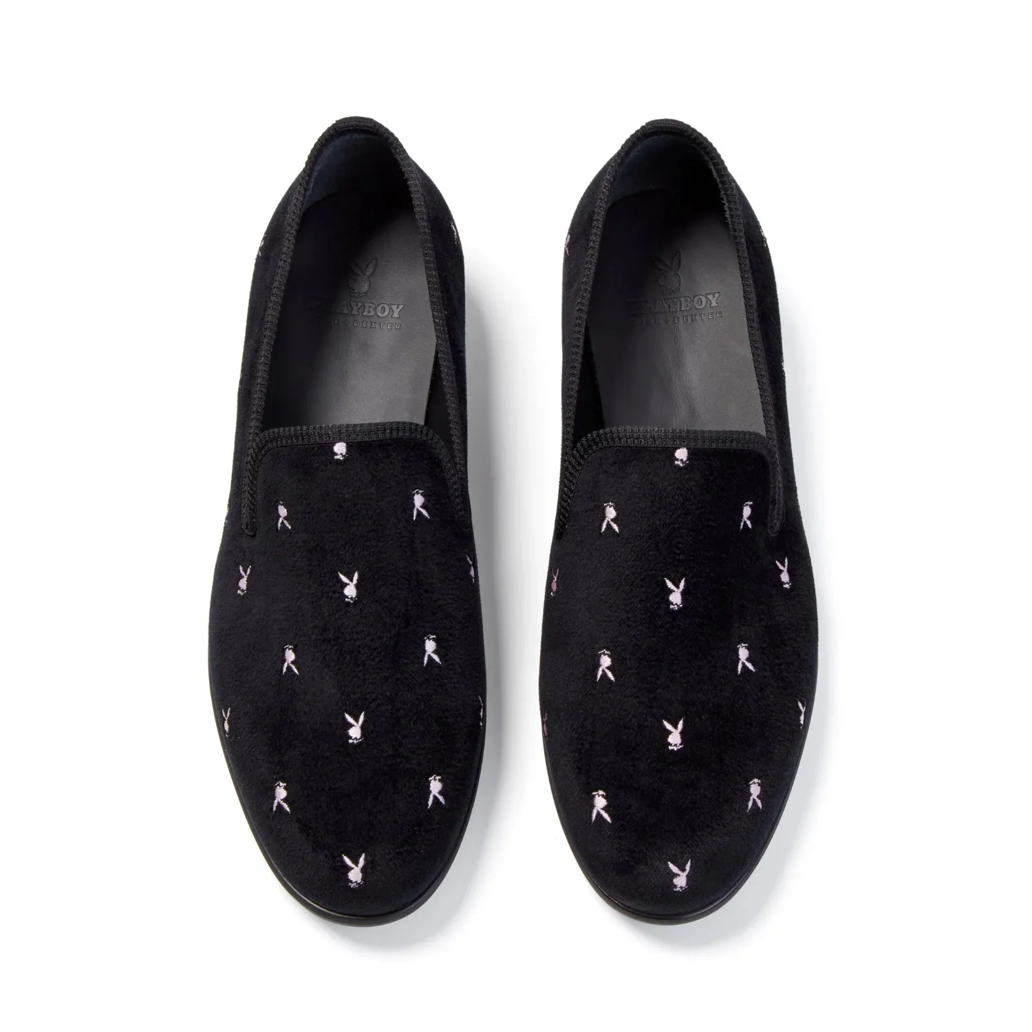 Playboy Duke + Dexter Velvet Mini Rabbit Head Loafers