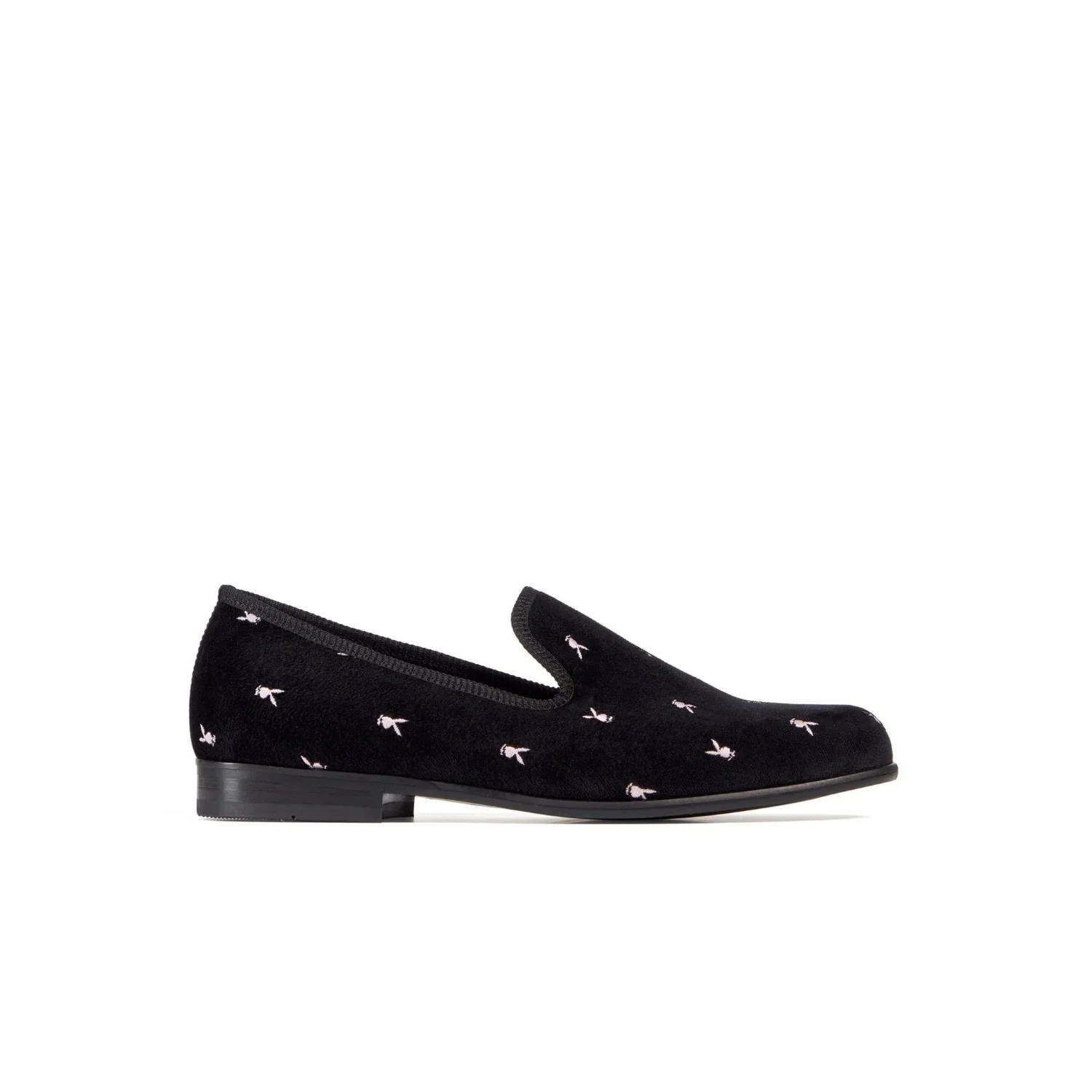 Playboy Duke + Dexter Velvet Mini Rabbit Head Loafers - Image 3