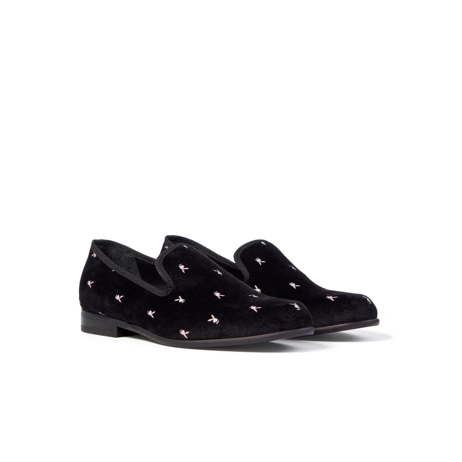Playboy Duke + Dexter Velvet Mini Rabbit Head Loafers - Image 4