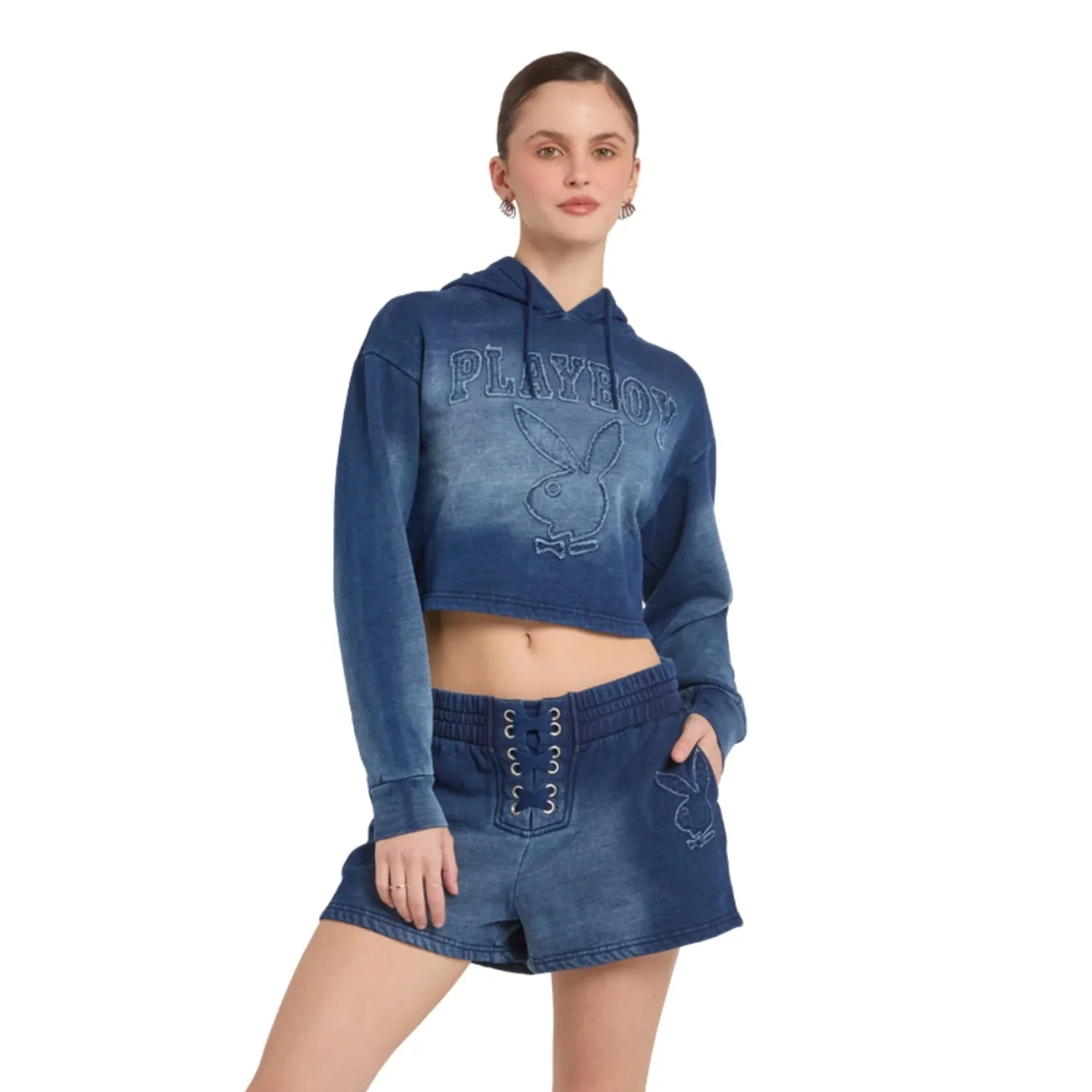 Playboy Fray Boy Lace Up Short