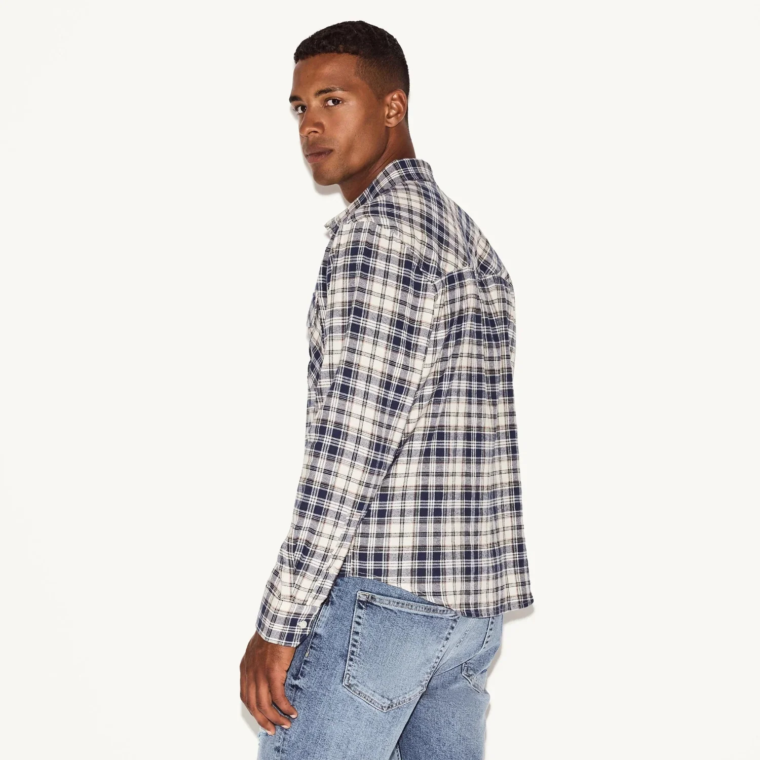 Playboy Men's Flannel Long Sleeve Shirt - Image 5