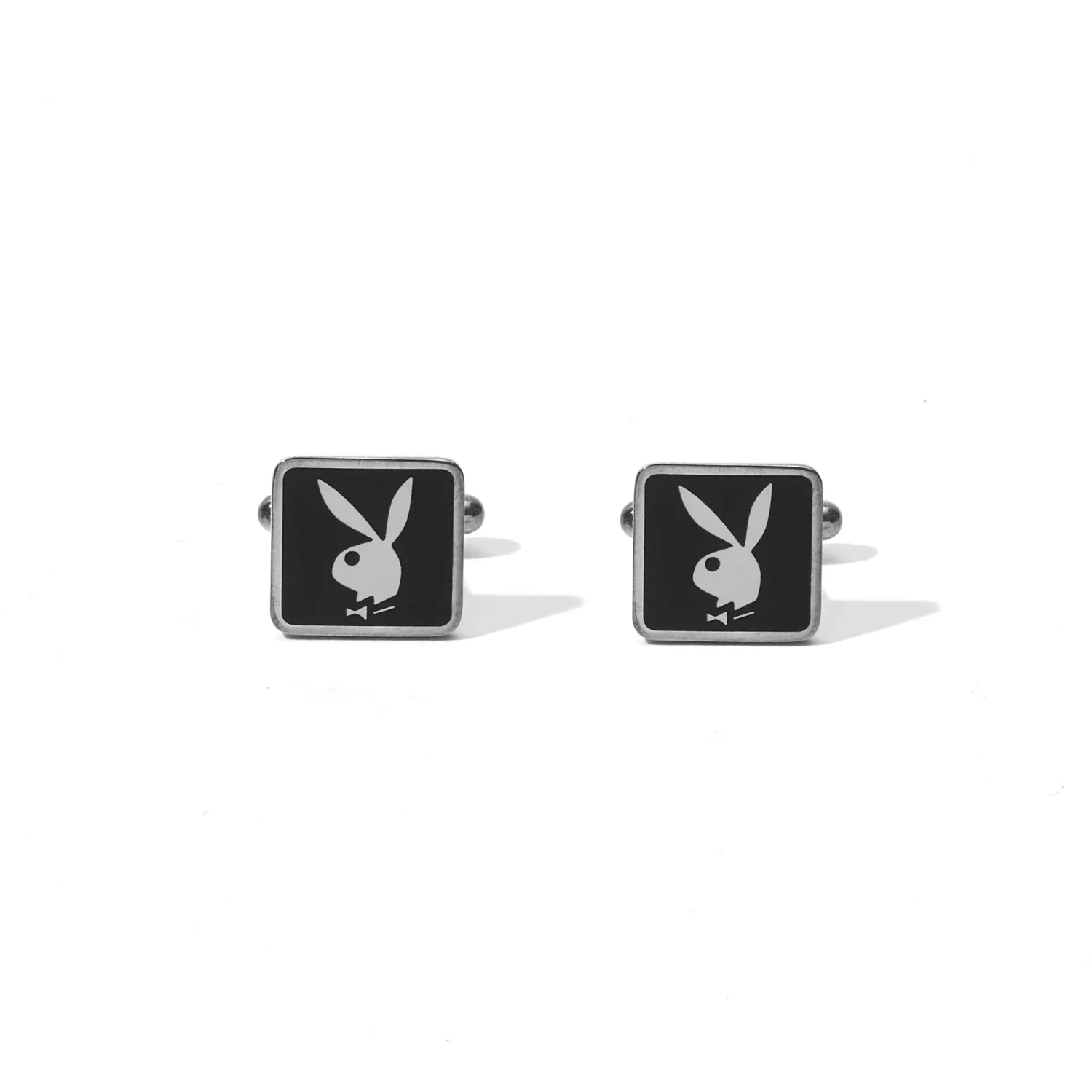 Playboy Men's Rabbit Head Cufflinks Silver