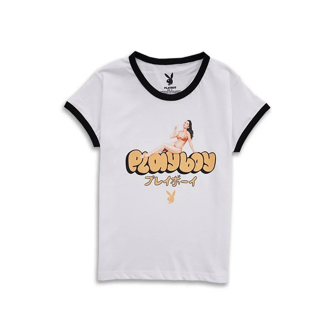 Playboy Retro Bunny Ringer Tee