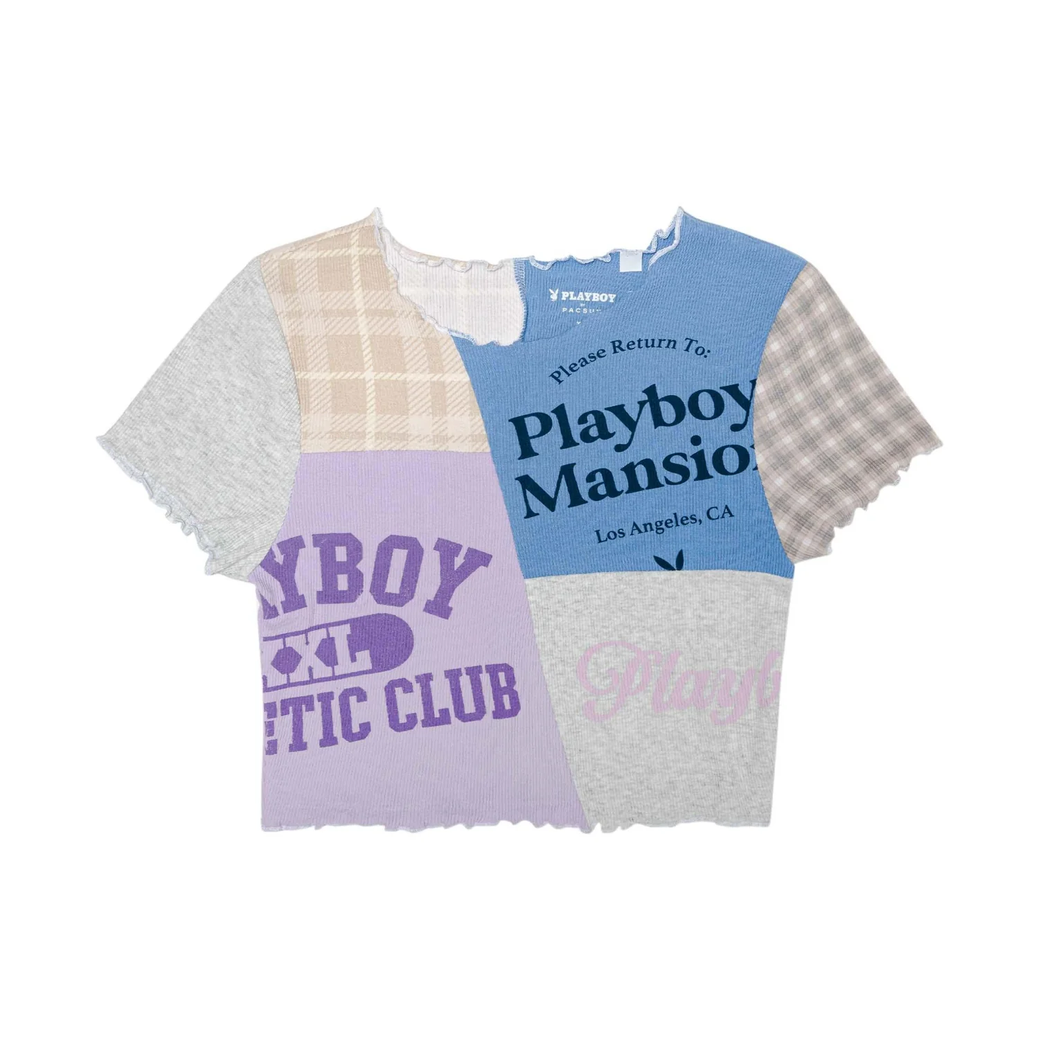 Playboy Women's Splice Baby Tee