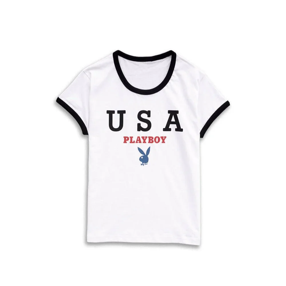 Playboy The USA Ringer Tee