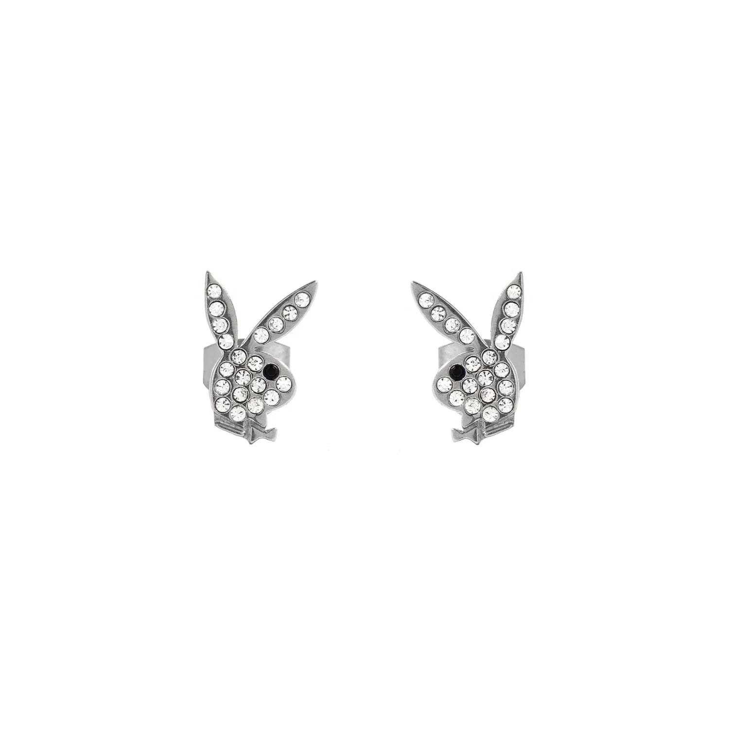 Playboy Rabbit Head Pave Stud Earrings - Image 3