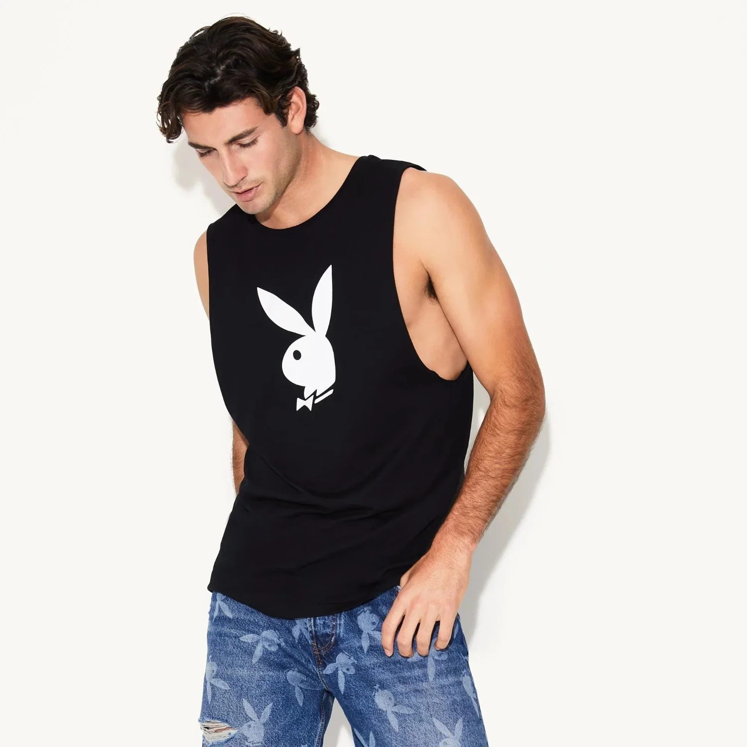 Playboy Rabbit Head Muscle Tank - Image 7