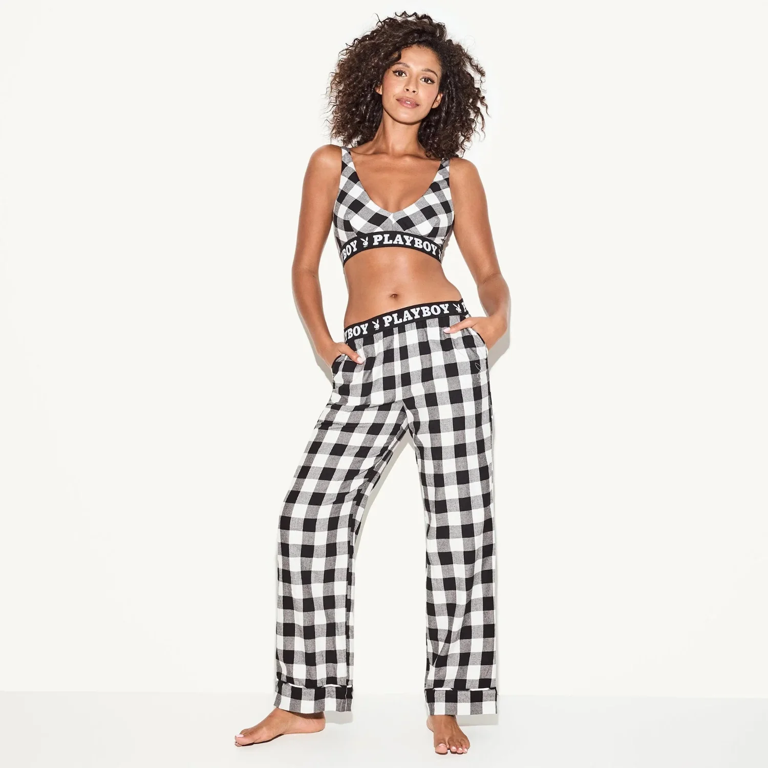 The Playboy Black Flannel Sleep Pajama Pant - Image 2