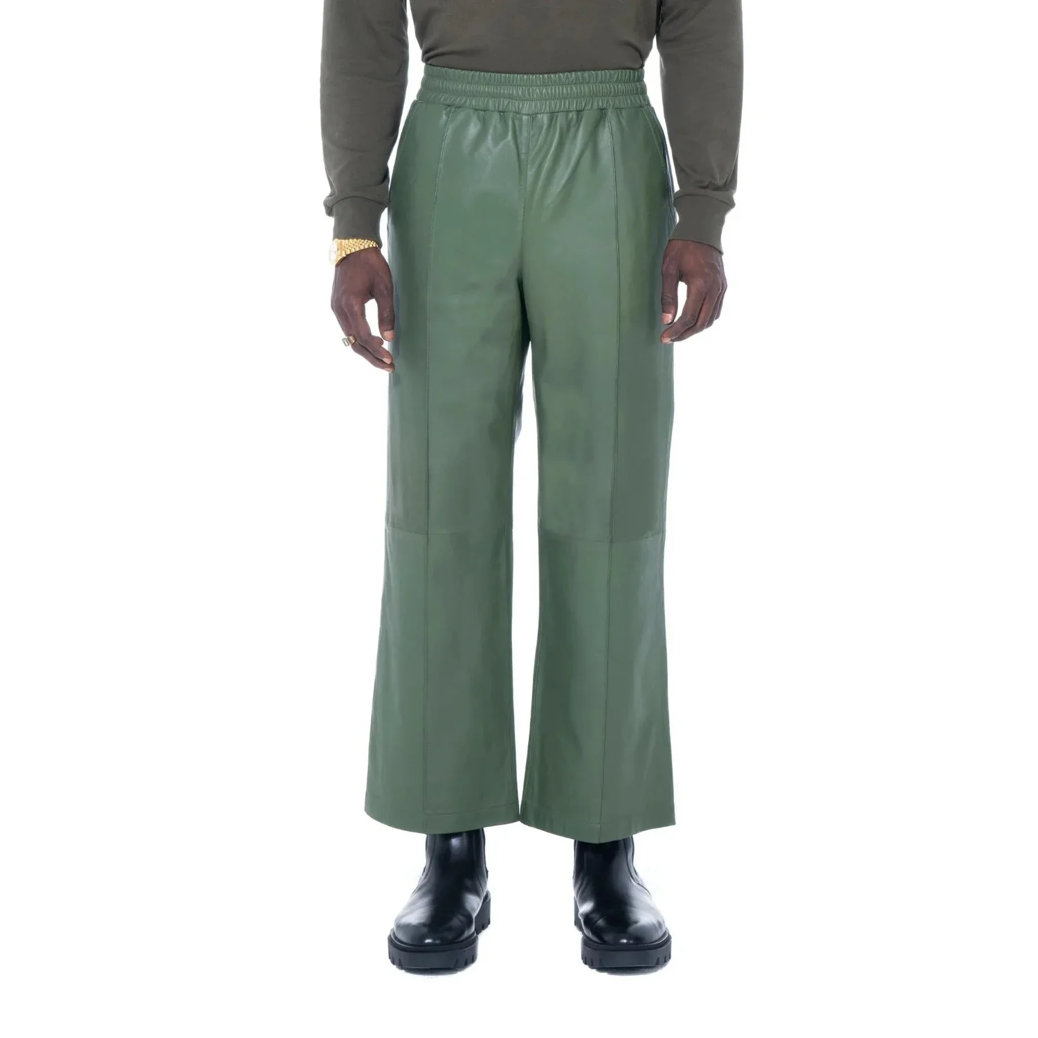 Playboy Leather Flare Pants - Image 4