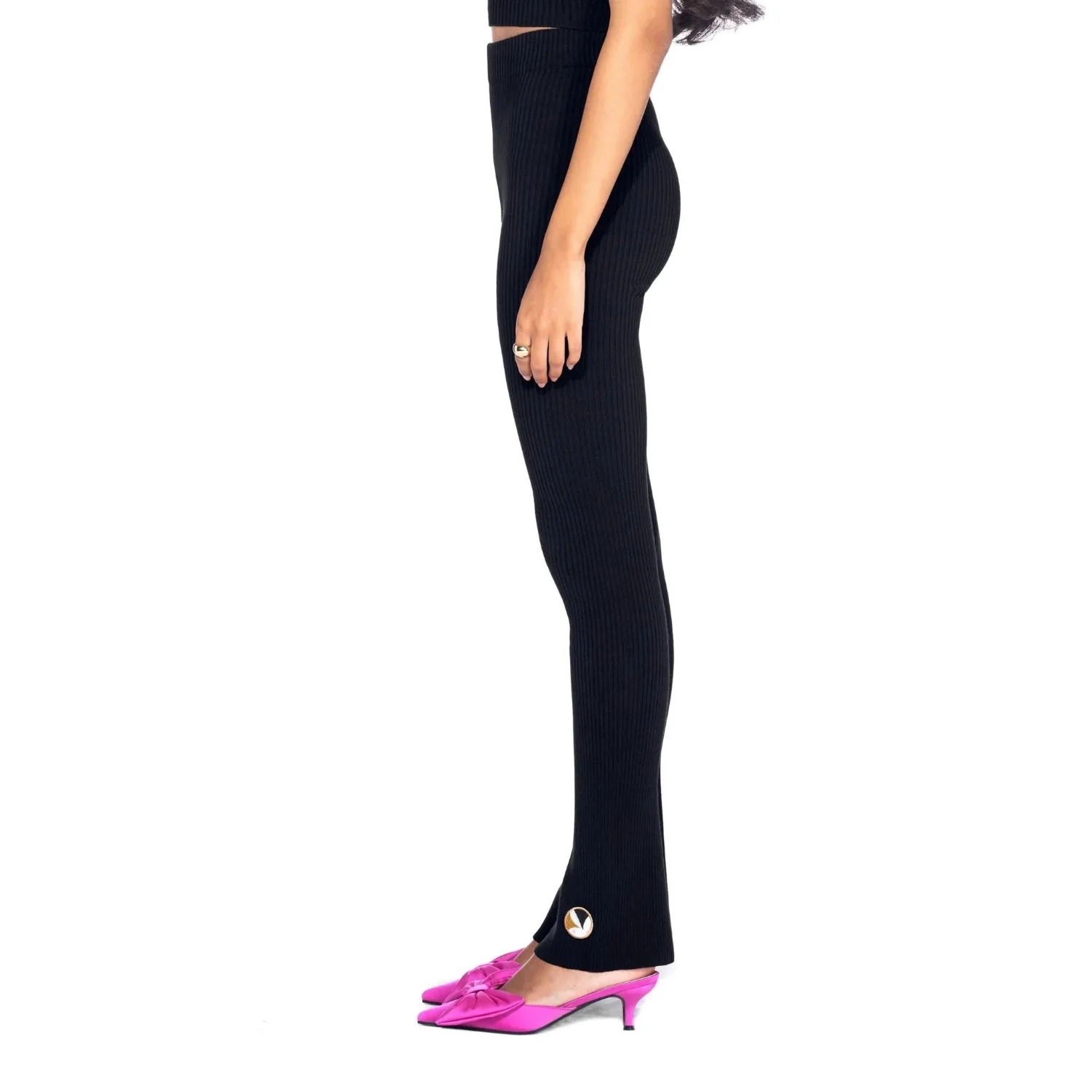 Playboy Women's Flared Ribbed Leggings - Image 3