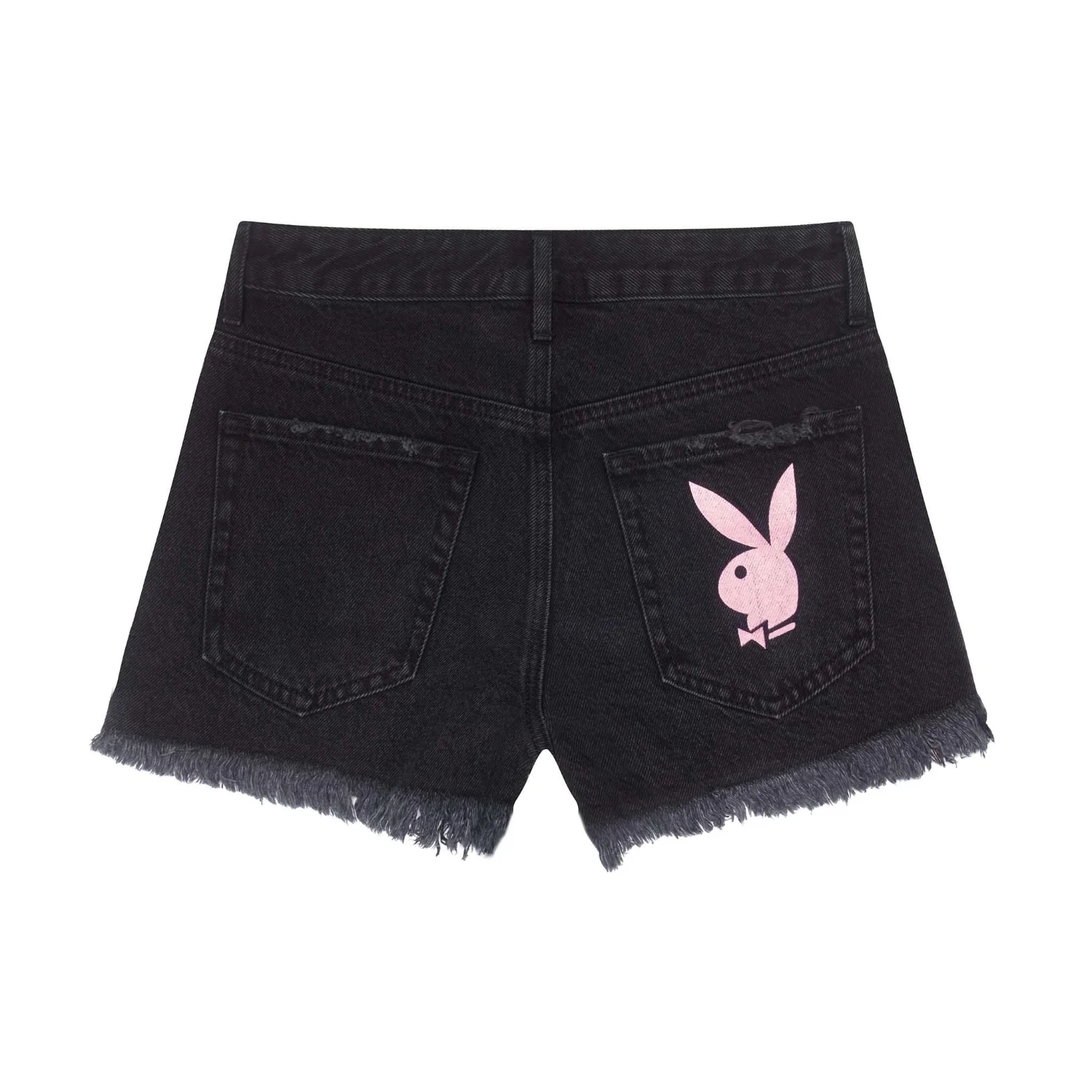 Playboy Women's High Rise Festival Denim Shorts - Image 2